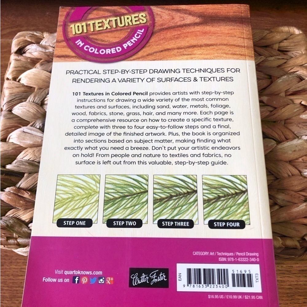 101 textures in colored pencil paperback book - Picture 11 of 11